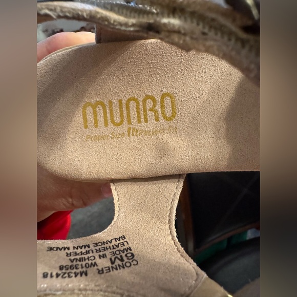 MUNRO women's conner ankle strap platform sandal in natural woven combo 6 - Picture 6 of 10